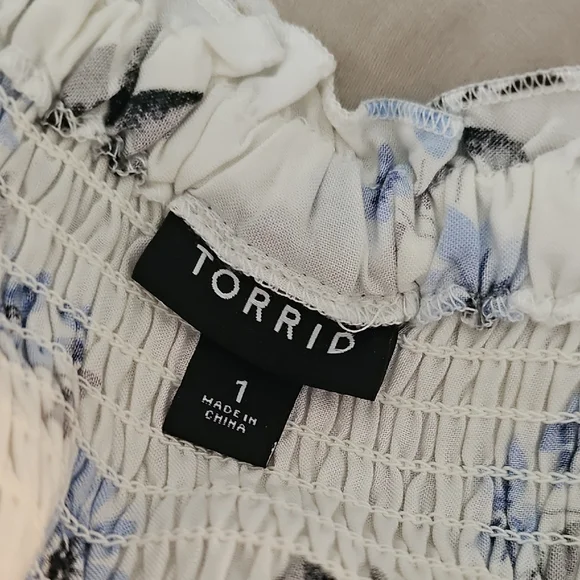 Torrid Blue and White Smocked Dress - Picture 4 of 4